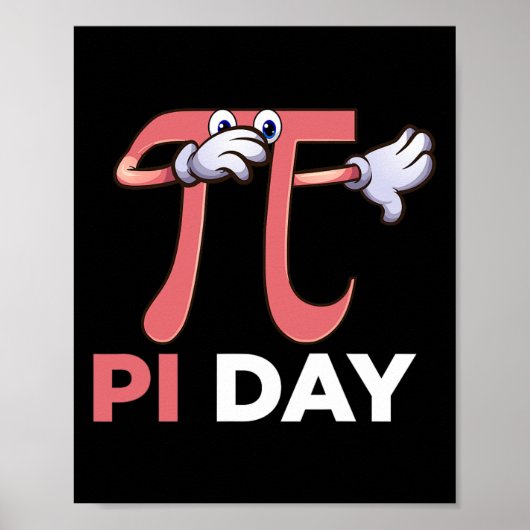 Dabbing Pi数学サイエンスステムギフト3.14 Pi Day ポスター (正面)