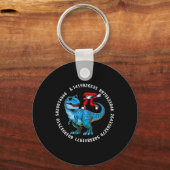 Dabbing Pi On T-rex Costume Pi Day Math Teacher St キーホルダー (正面)