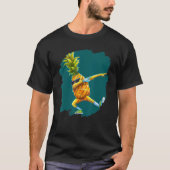 Dabbing Pineapple Aloha Sunglasses Beach Dance Haw Tシャツ (正面)