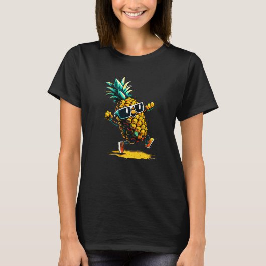 Dabbing Pineapple Hawaiian s Tropical Aloha Beache Tシャツ (正面)