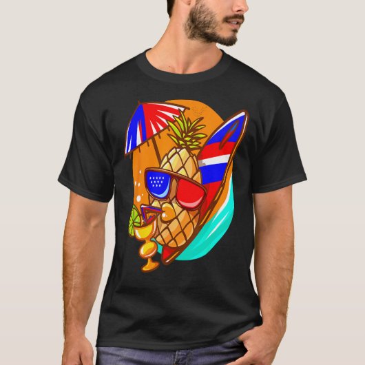 Dabbing Pineapple Sunglass Aloha Beaches Hawaii My Tシャツ (正面)