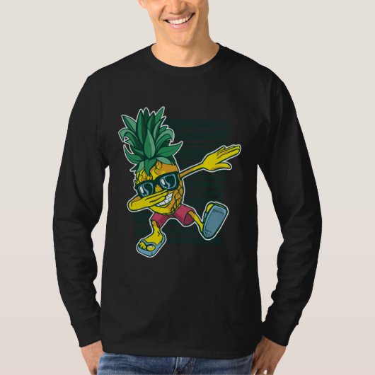 Dabbing Pineapple Sunglasses Aloha Beaches Hawaii  Tシャツ (正面)