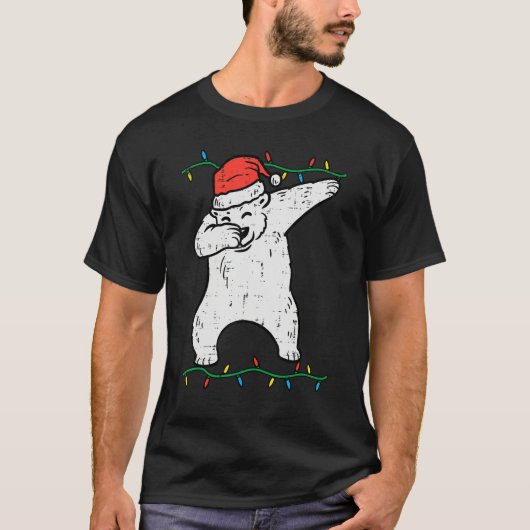 Dabbing Polar Bear Dab Xmas Christmas Boys Kids Gi Tシャツ (正面)