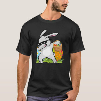 Dabbing Rabbit Easter Day Eggs Bunny Dabbing Boys  Tシャツ