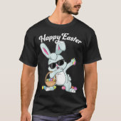 Dabbing Rabbit Happy Easter Day Eggs Dab Boys Girl Tシャツ (正面)