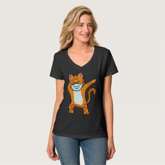 Dabbing Red Cat T Boys Funny Red Cat Dab Tシャツ (正面フル)