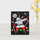 Dabbing Santa Christmas Disco Retro 70s 80s Vibes  カード (黄色い花)