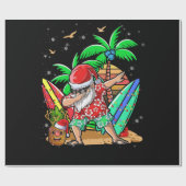 Dabbing Santa Christmas in July Kids Hawaiian ラッピングペーパー (フラット)