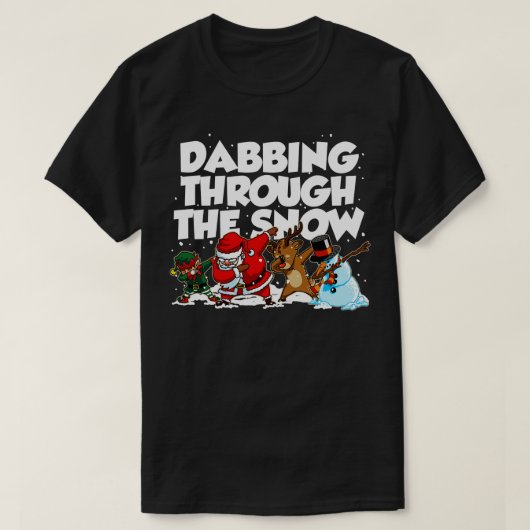 Dabbing Santa Christmas T-shirt Gift Dab Santa Cla Tシャツ (デザイン正面)