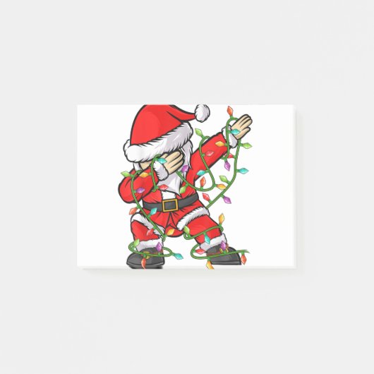 Dabbing Santa Elf Friends Xmas Lights Ugly Christm ポストイット (正面)