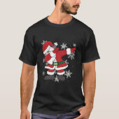 Dabbing Santa Funny Christmas Snow Tシャツ (正面)
