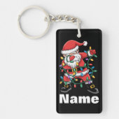 Dabbing Santa Funny Personalized Christmas Gift キーホルダー (正面)