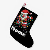 Dabbing Santa Funny Personalized Christmas Gift スモールクリスマスストッキング (正面 (吊り時))