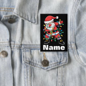 Dabbing Santa Funny Personalized Christmas Gift 缶バッジ (インサイチュ)