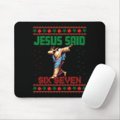 Dabbing Santa Says Six Seven 67 Meme Ugly Christma マウスパッド (マウス)