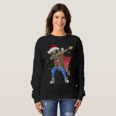Dabbing Santa Skeleton christmas for men boy Chri スウェットシャツ (正面フル)