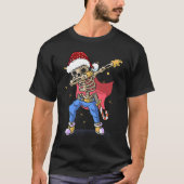 Dabbing Santa Skeleton christmas  for men boy Chri Tシャツ (正面)