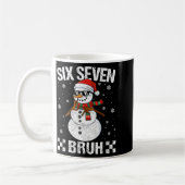 Dabbing Santa Snowman 6 7 Meme Christmas Six Seven コーヒーマグカップ (左)