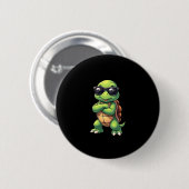 Dabbing Sea Turtle Animal Lover Save The Turtles ( 缶バッジ (正面&裏面)