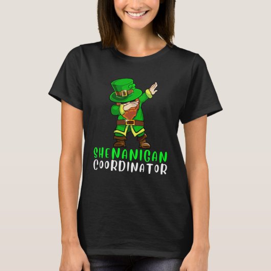 Dabbing Shamrock Shenanigans Leprechaun Unicorn Gn Tシャツ (正面)