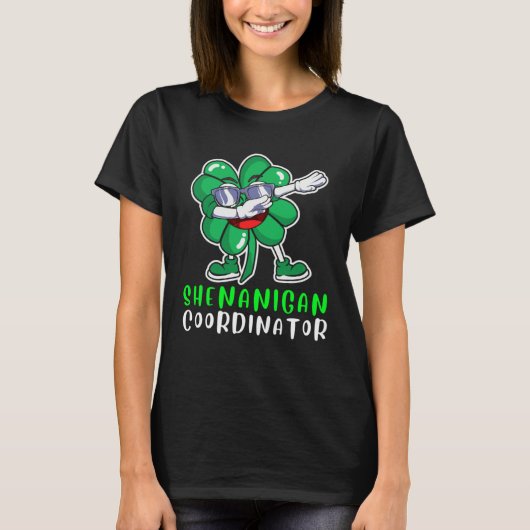 Dabbing Shamrock Shenanigans Leprechaun Unicorn Gn Tシャツ (正面)