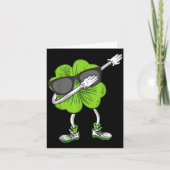 Dabbing Shamrock St Patrick's Day Funny Irish Boys カード (正面)