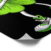 Dabbing Shamrock St Patrick's Day Funny Irish Boys ポスター (角)