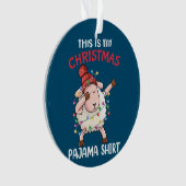 Dabbing Sheep This Is My Christmas Pajama Xmas オーナメント (正面)