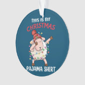 Dabbing Sheep This Is My Christmas Pajama Xmas オーナメント (正面)