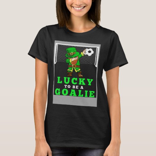 Dabbing Shenanigans Leprechaun Unicorn Soccer Goal Tシャツ (正面)