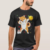 Dabbing Shiba Bowling   Bowling  Boy Girl Tシャツ (正面)