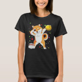 Dabbing Shiba Bowling   Bowling  Boy Girl Tシャツ (正面)