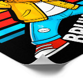 Dabbing Six Seven Bruh 67 Meme 6 7 Numbers Funny B ポスター (角)