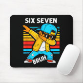 Dabbing Six Seven Bruh 67 Meme 6 7 Numbers Funny B マウスパッド (マウス)