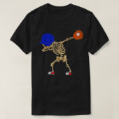 Dabbing Skeleton Baseball Funny Halloween Boys Kid Tシャツ (デザイン正面)