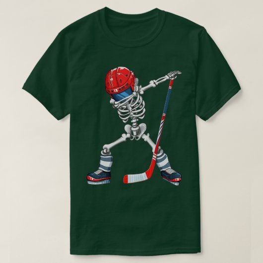 Dabbing Skeleton Hockey Halloween Costume Gift Kid Tシャツ (デザイン正面)