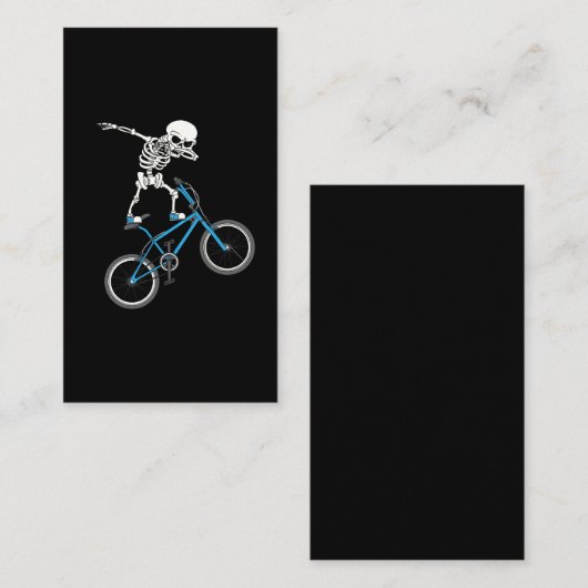 Dabbing Skeleton mtb自転車BMXおもしろい 名刺 (正面/裏面)