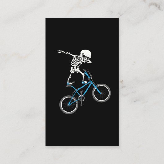 Dabbing Skeleton mtb自転車BMXおもしろい 名刺 (正面)