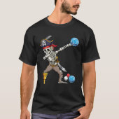 Dabbing Skeleton Pirate Bocce Ball Boccie Hallowee Tシャツ (正面)