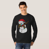 Dabbing Snowman Mask Xmas Dab Christmas Santa Tシャツ (正面フル)