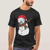Dabbing Snowman Mask Xmas Dab Christmas Santa Tシャツ (正面)