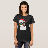 Dabbing Snowman Mask Xmas Dab Christmas Santa Tシャツ (正面フル)