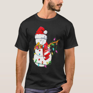 Dabbing Snowman Santa Christmas Kids Boys Men Dab  Tシャツ
