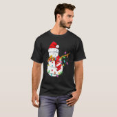 Dabbing Snowman Santa Christmas Kids Boys Men Dab  Tシャツ (正面フル)