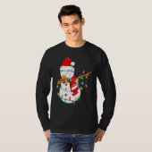 Dabbing Snowman Santa Christmas Kids Boys Men Dab  Tシャツ (正面フル)