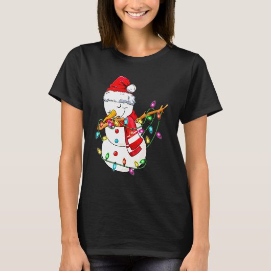 Dabbing Snowman Santa Christmas Kids Boys Men Dab  Tシャツ (正面)