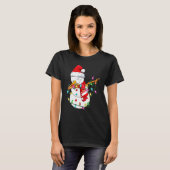Dabbing Snowman Santa Christmas Kids Boys Men Dab  Tシャツ (正面フル)