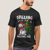 Dabbing Snowman Santa Squad Christmas Tree Boys Me Tシャツ (正面)