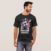 Dabbing Soccer Ball American Flag Soccer Squad 1 Tシャツ (正面フル)