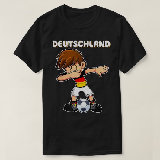Dabbing Soccer Boy Germany Jersey Germany Kids Fan Tシャツ (デザイン正面)